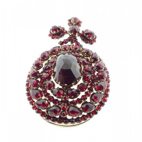 Victorian Gilt Silver & Garnet Locket