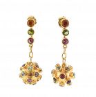 H Stern Sputnik 18K Gold & Multicolored Gemstone Drop Earrings