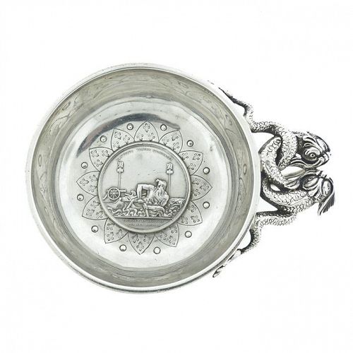 19th Century French Silver Napoleonic Wine Taster Tastevin