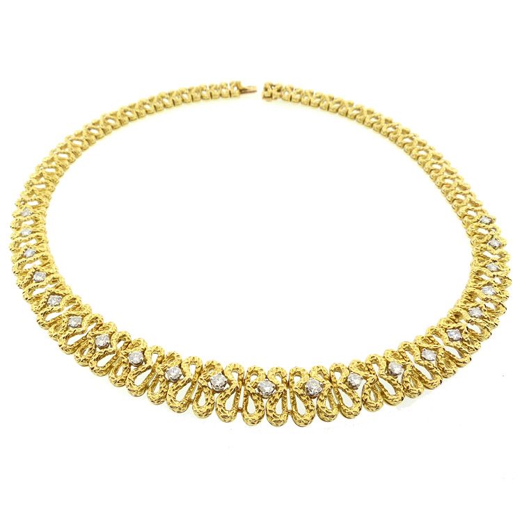 André Vassort for O. J. Perrin 18K Gold &amp; Diamond Necklace