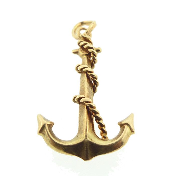 Victorian 14K Gold Anchor Pendant / Charm