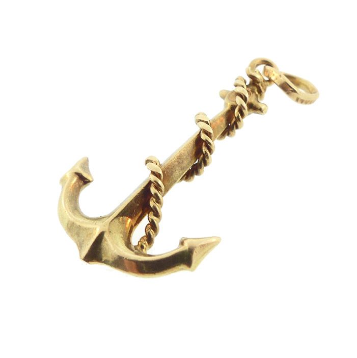 Victorian 14K Gold Anchor Pendant / Charm