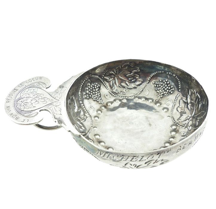 Marc Parrod 18th Century Style French Silver Tastevin Wine Taster