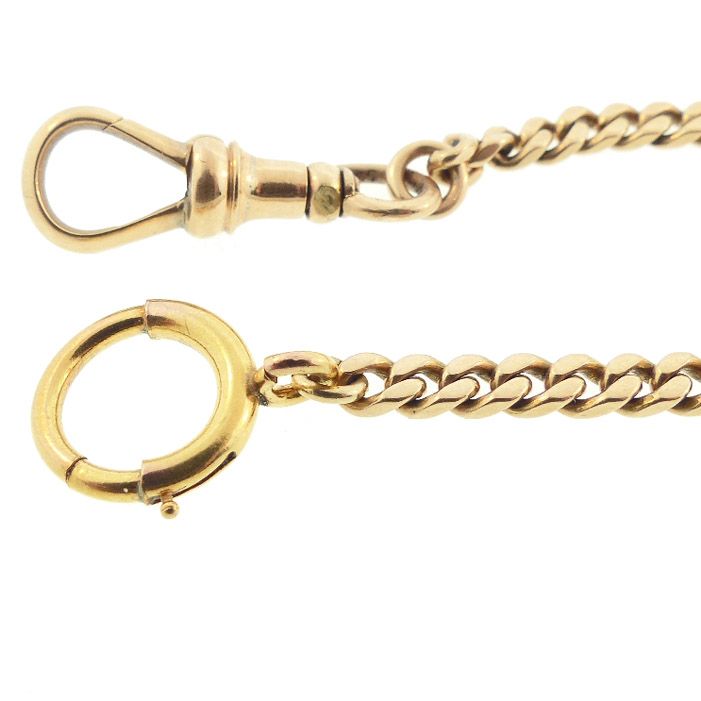 Edwardian 14K Gold Double Albert Watch Chain