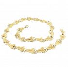 Late Victorian Aesthetic Period 14K Gold Fancy Ivy Leaf Link Chain