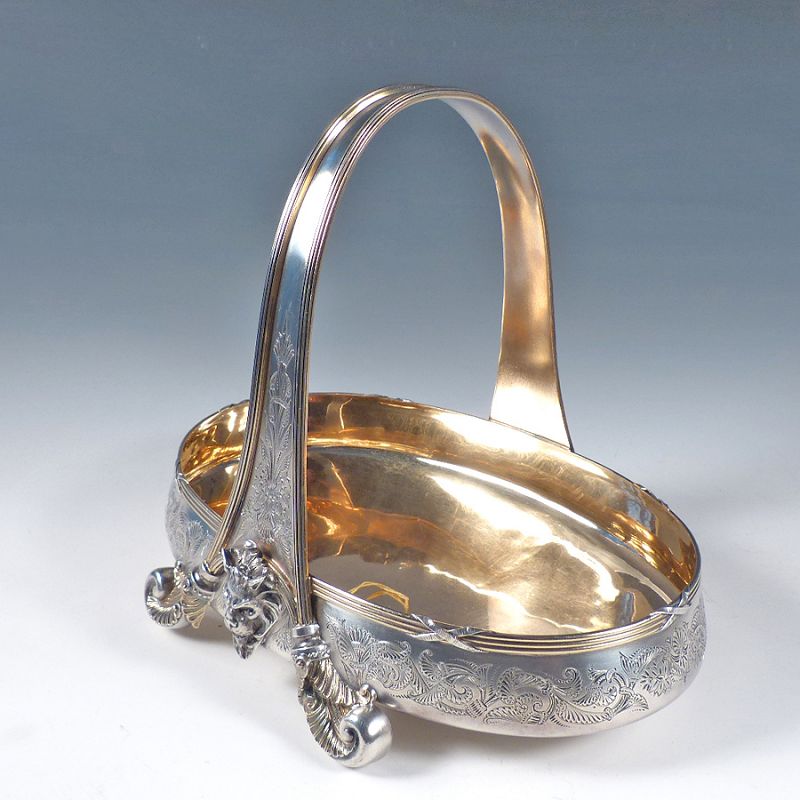 Gorham Sterling Silver Neoclassical Handled Basket Centerpiece