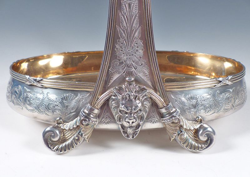 Gorham Sterling Silver Neoclassical Handled Basket Centerpiece