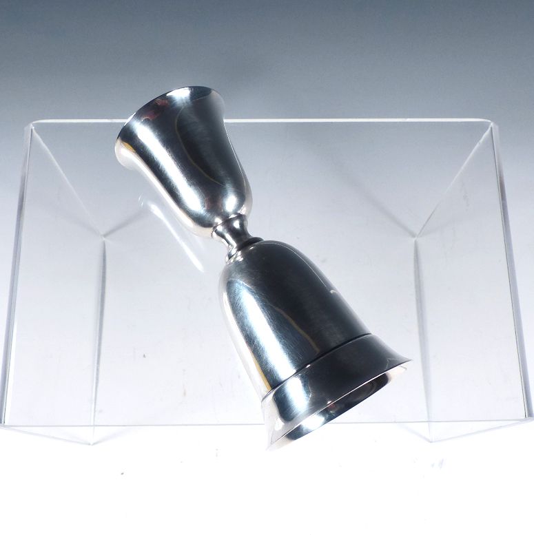 Mid-Century Sterling Silver Double Bell Jigger