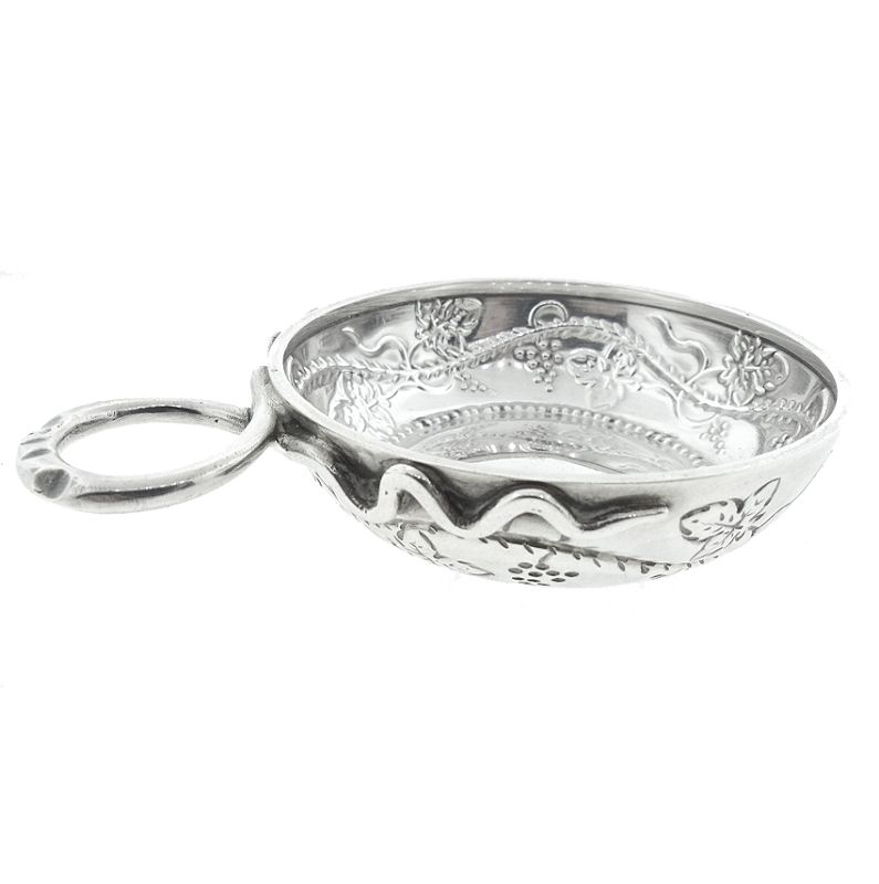 French Silver Burgundian Snake-Handled Wine Taster Tastevin