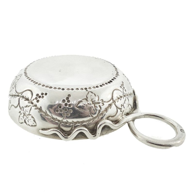 French Silver Burgundian Snake-Handled Wine Taster Tastevin