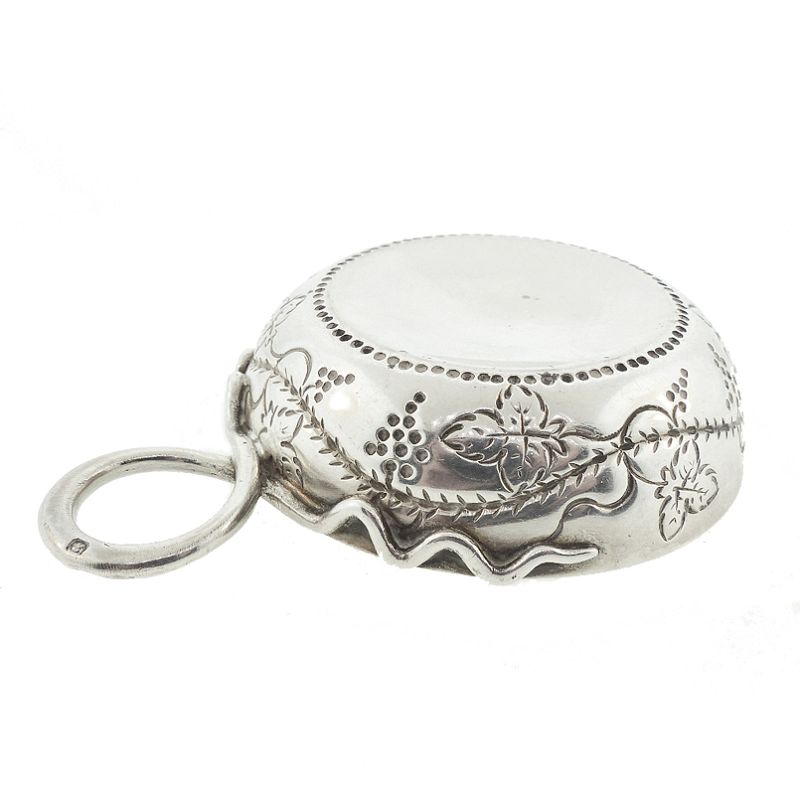 French Silver Burgundian Snake-Handled Wine Taster Tastevin