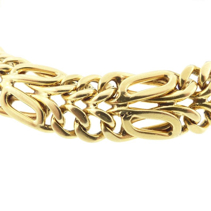 14K Gold Heavy Fancy Curb Link Bracelet