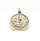 Vintage French Silver Modernist Zodiac Virgo Pendant / Charm