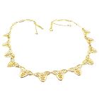 French Edwardian 18K Gold Palmette Necklace