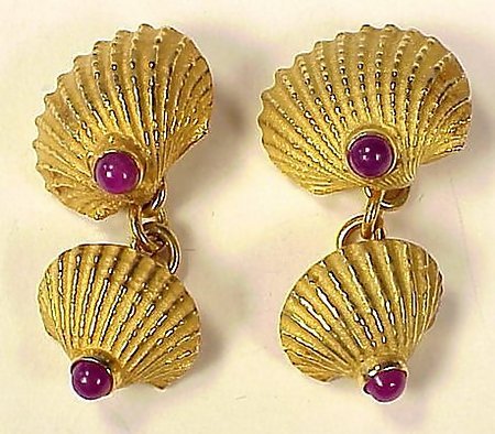 Aldo Cipullo 18K Gold &amp; Ruby Dress Set