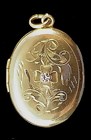 14K Yellow Gold & Diamond Locket