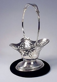 Durgin Sterling Silver Pierced Bonbon Basket