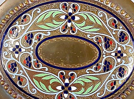 Imperial Russian Enameled Bronze Jewel Casket