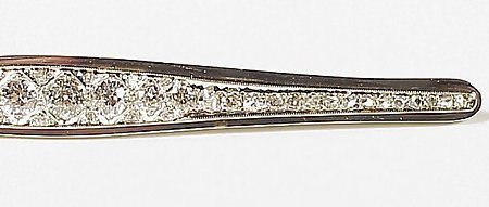 Edwardian 18K White Gold &amp; Diamond Brooch