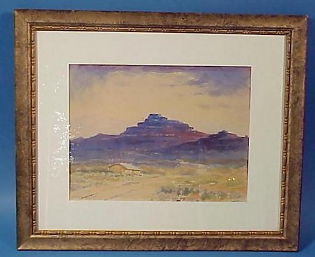 Watercolor Red Mntn. California 1924--Hammond