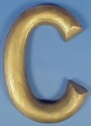 Carved Giltwood Letter "C"