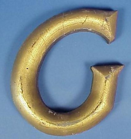 Carved Giltwood Italic Letter &quot;G&quot;