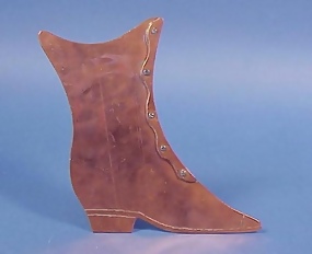 Victorian Copper Shoe Fireplace Whimsy