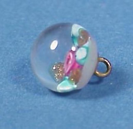 Kaziun Style Rose Glass Paperweight Button