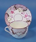 Pink Luster Transferware Cup & Saucer