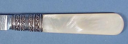 6 Sterling &amp; Mother of Pearl Fruit Knives