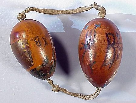Imperial Russian Painted Wood Easter Eggs