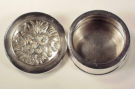 Victorian Silverplate Cufflinks &amp; Studs Box