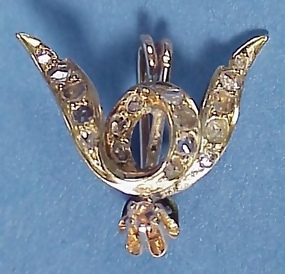 Victorian 18K Gold & Diamond Pendant/Brooch