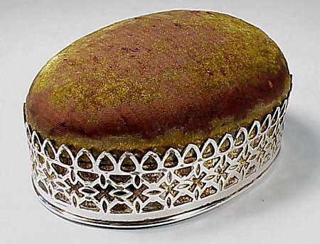 Gorham Victorian Sterling Silver Pin Cushion Sewing Box