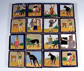 16 Arts & Crafts Spanish Don Quixote Tiles