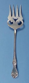 Art Nouveau Sterling Silver Meat Fork