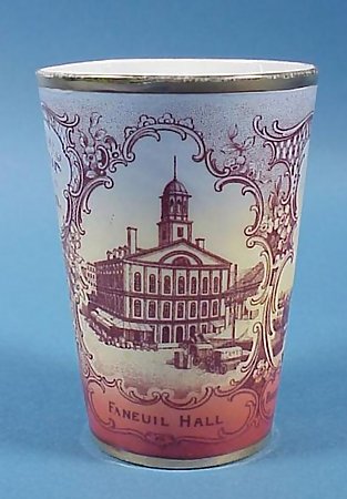 Bohemian Porcelain &quot;Boston&quot; Souvenir Glass