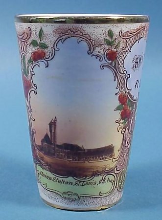 German Porcelain &quot;St. Louis&quot; Souvenir Glass