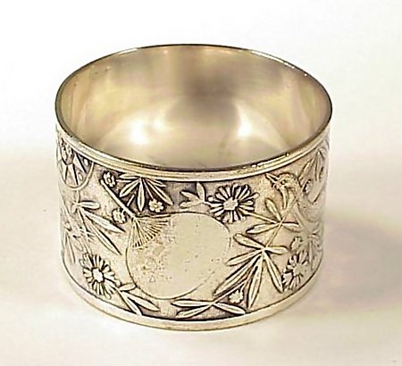 Victorian Arts &amp; Crafts Silverplate Napkin Ring