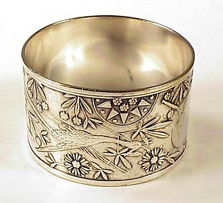 Victorian Arts &amp; Crafts Silverplate Napkin Ring
