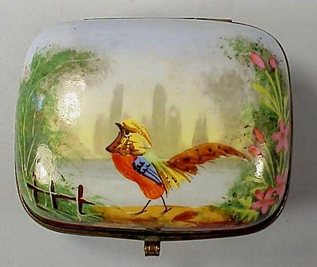 Early French Porcelain Hinged Bonbonniere Box
