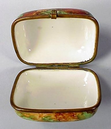 Early French Porcelain Hinged Bonbonniere Box