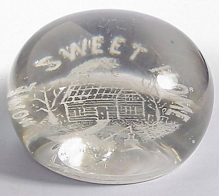 Antique South Jersey Frit Glass Paperweight