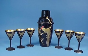 Japanese Lacquerware Cocktail Shaker Set