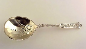 Victorian Whiting DRESDEN Sterling Silver Berry Spoon