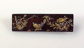 Meiji Period Victorian Shakudo Brooch