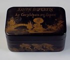 French Victorian Lacquered Papier-Mache Soap Box
