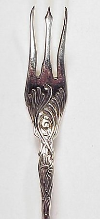 6 Victorian Art Nouveau Sterling Silver Seafood Forks