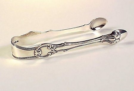 Victorian English Sterling Silver Sugar Tongs