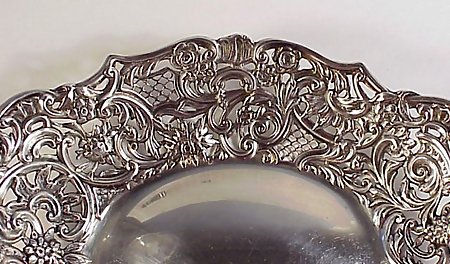 Victorian English Sterling Silver Reticulated Oval Dish